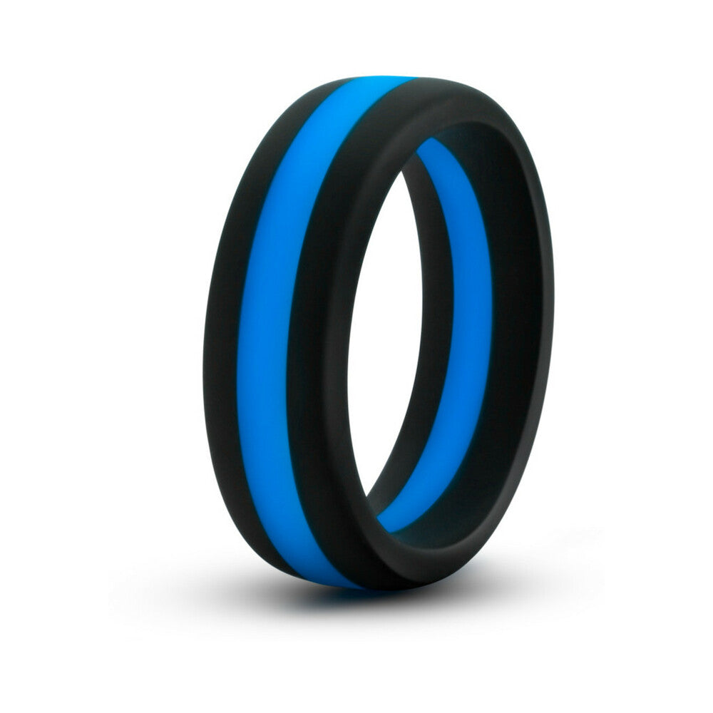 Blush Performance Silicone Go Pro Cock Ring Black/Indigo/Black - Fantasies Boutique