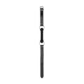 Ouch! Black & White Silicone Bit Gag With Adjustable Bonded Leather Straps Black