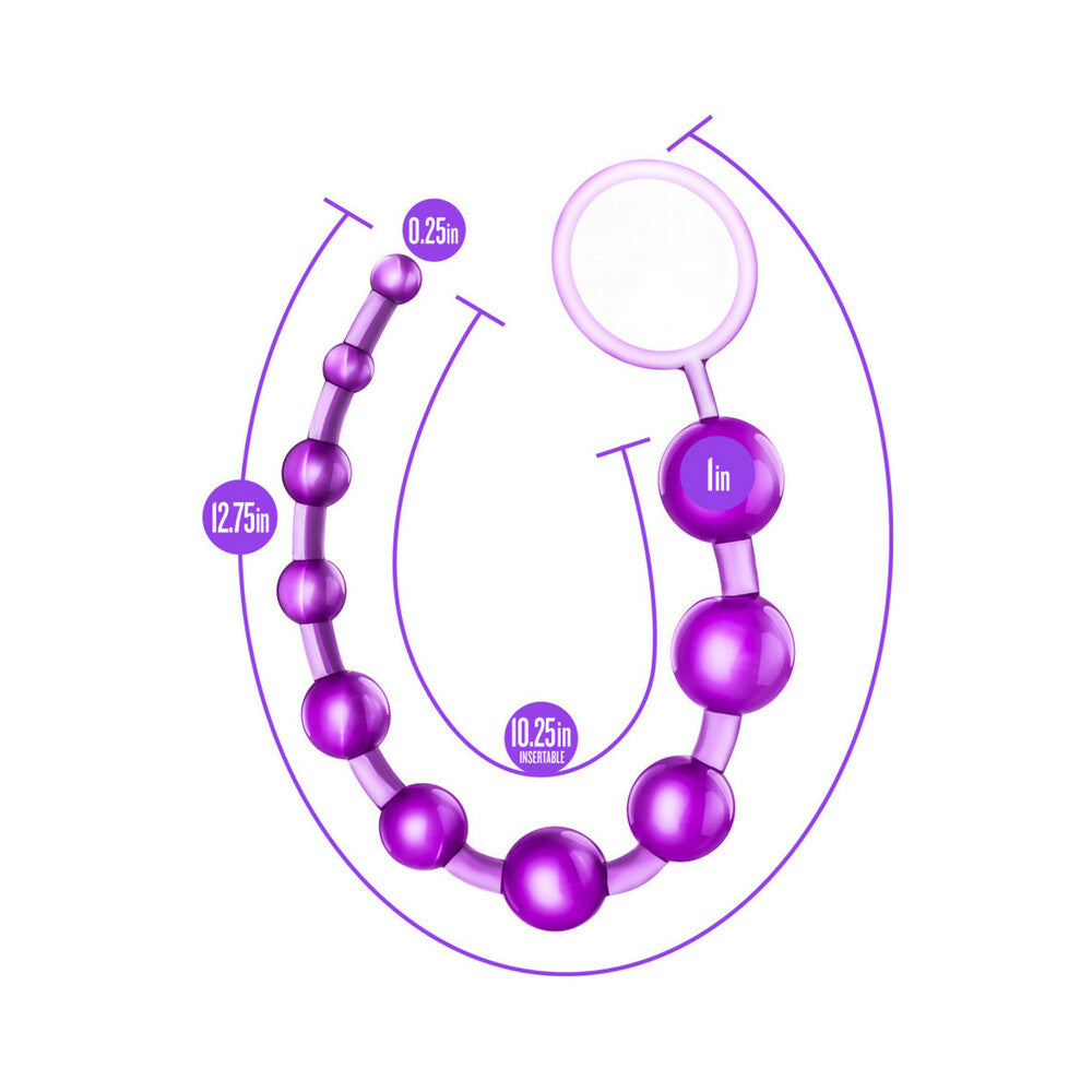 Blush B Yours Basic Beads 12.75 in. Purple - Fantasies Boutique