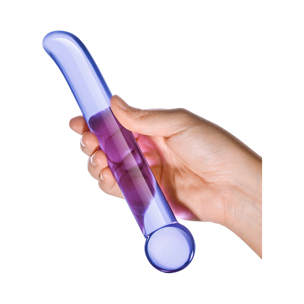 Glas 6.75 in. Purple G-Spot Tickler Glass Dildo - Fantasies Boutique