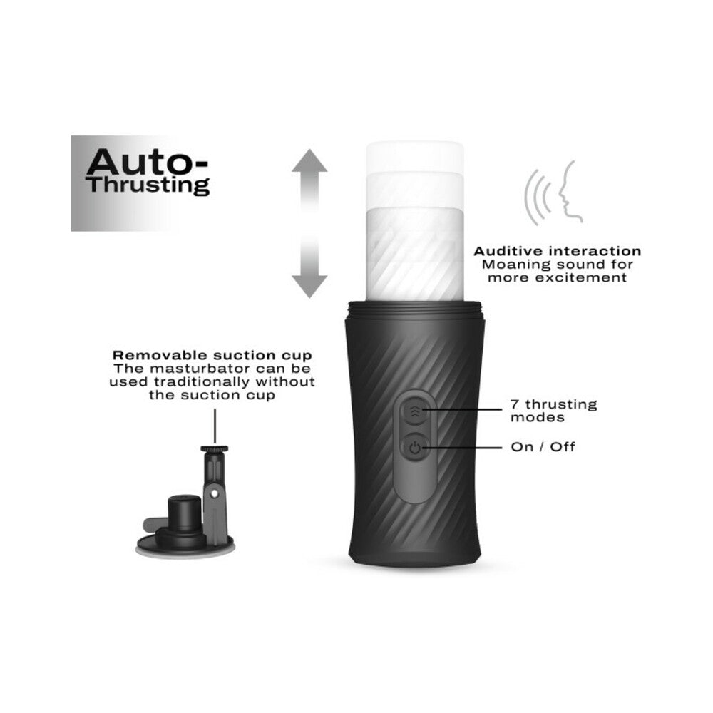 Dorcel Thrust Blow Rechargeable Thrusting Vaginal Masturbator with Removeable Suction Cup - Fantasies Boutique