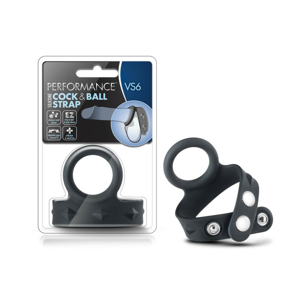 Performance VS6 Silicone Cock & Ball Strap Black - Fantasies Boutique