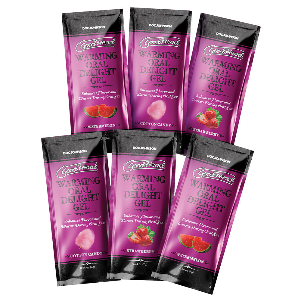 Goodhead Warming Oral Delight Gel Multi-Flavor 6-Pack 0.24 oz. - Fantasies Boutique