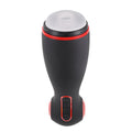 Zero Tolerance Tight Squeeze Rechargeable Vibrating Squeezing Talking Stroker TPE Black/Red - Fantasies Boutique