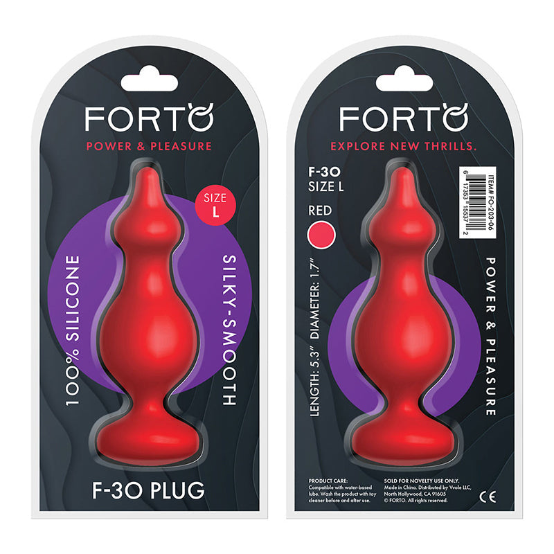 Forto F-30 Pointer Silicone Anal Plug Large Red - Fantasies Boutique