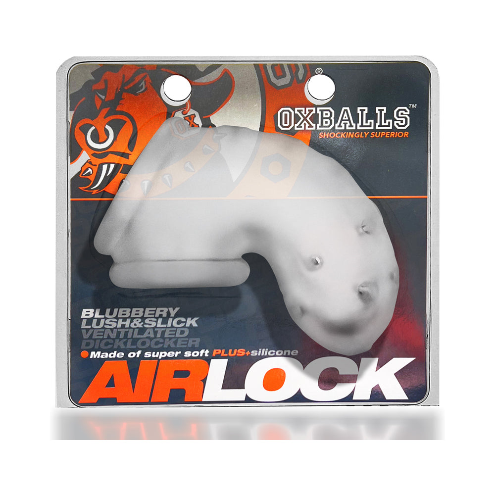 OxBalls Airlock Air-Lite Vented Chastity Clear Ice - Fantasies Boutique