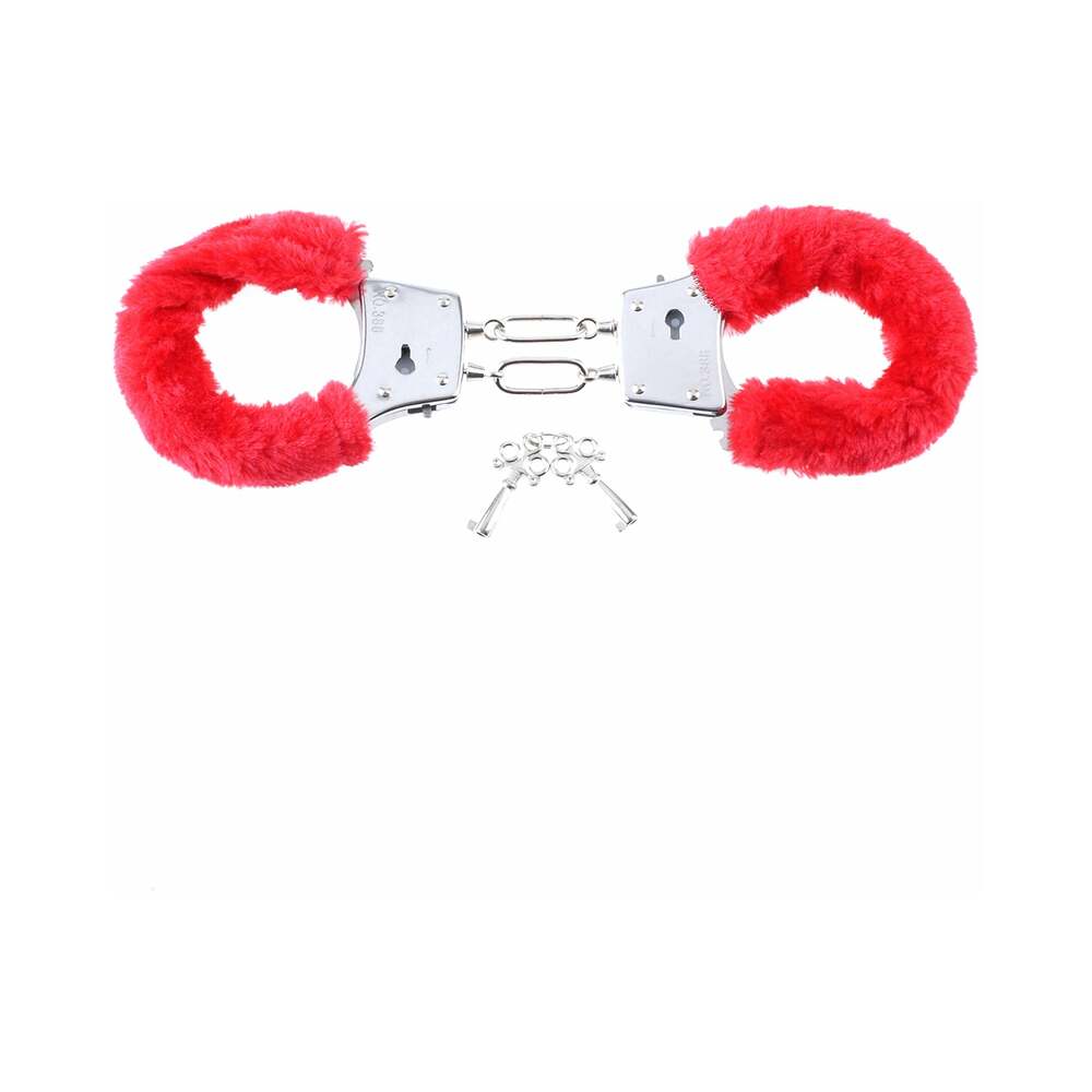 Fetish Fantasy Series Beginner's Furry Cuffs Red - Fantasies Boutique