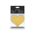 Pretty Pasties Glitter Hearts Black/Gold 2 Pair