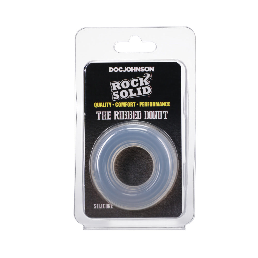 Rock Solid Ribbed Sila-Stretch Donut 1in - Fantasies Boutique