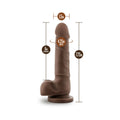 Dr. Skin Basic 7 Realistic 7.75 in. Dildo with Balls Brown - Fantasies Boutique