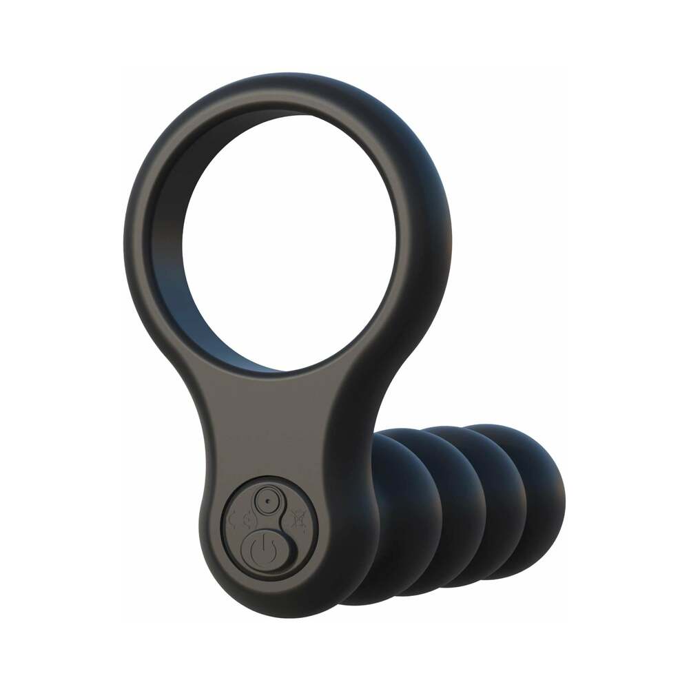 Fantasy C-Ringz Remote Control Double Penetrator Vibrating Cockring Black - Fantasies Boutique