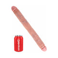 King Cock 16 in. Thick Double Dildo Realistic Beige - Fantasies Boutique