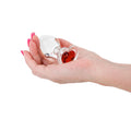Crystal Desires Red Heart Gem Glass Plug Medium - Fantasies Boutique