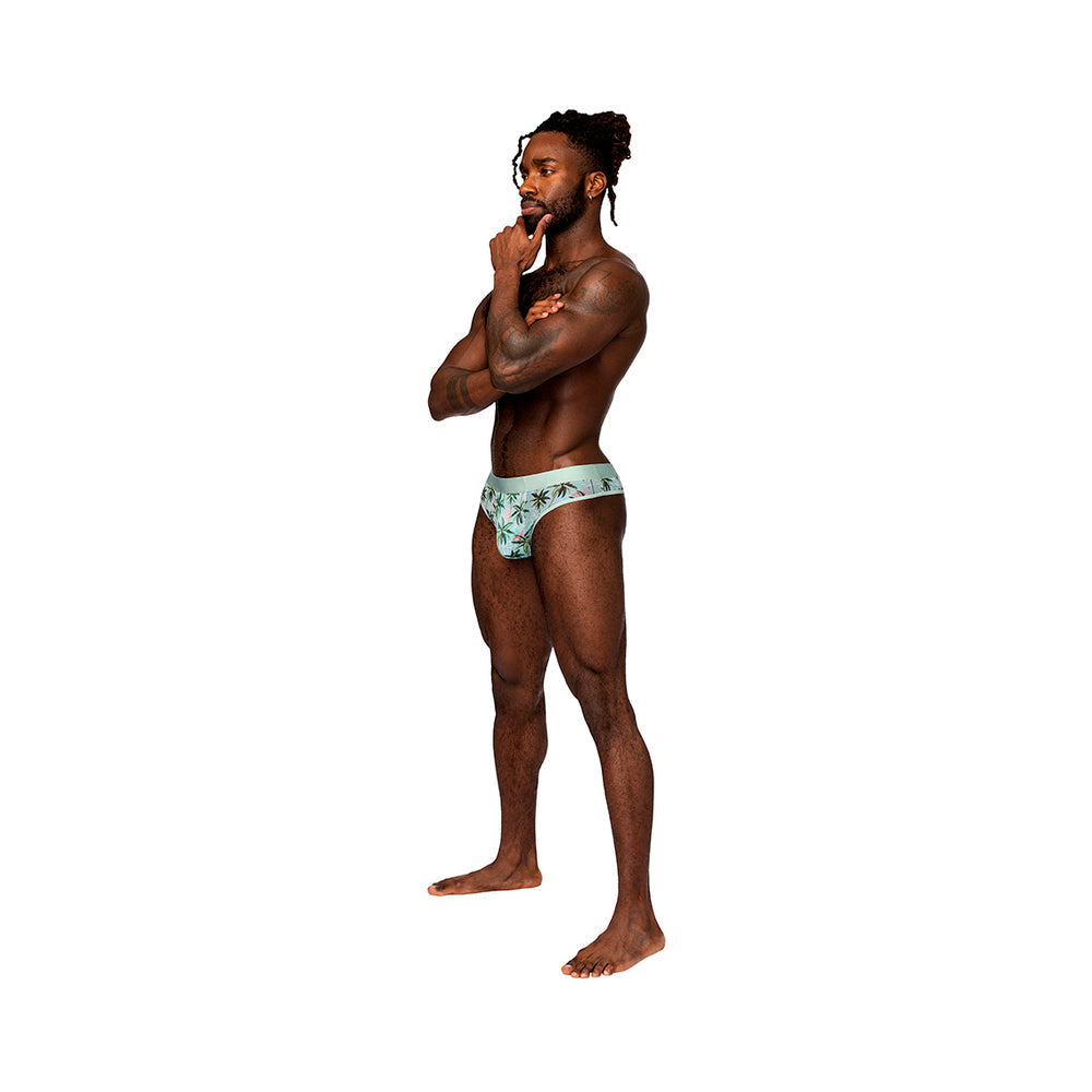 Male Power Sheer Prints Sheer Thong Flamingo S/M - Fantasies Boutique