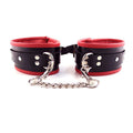 Rouge Padded Ankle Cuff Black/Red - Fantasies Boutique