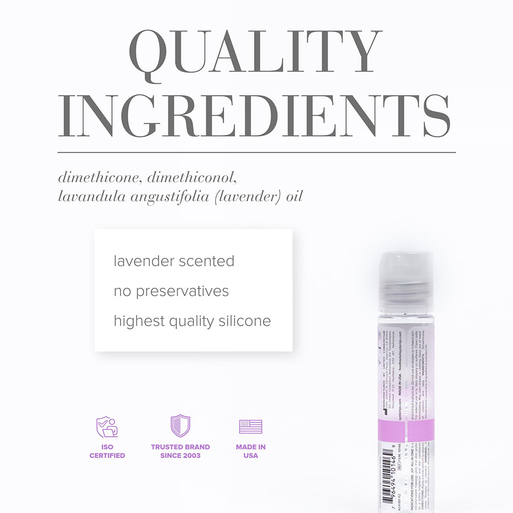 JO All-In-One Sensual Massage Glide Lavender 1 oz. - Fantasies Boutique