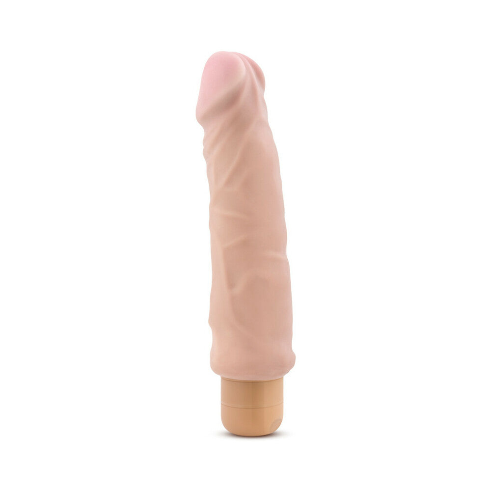 X5 Plus Hard On Realistic 9 in. Vibrating Dildo Beige