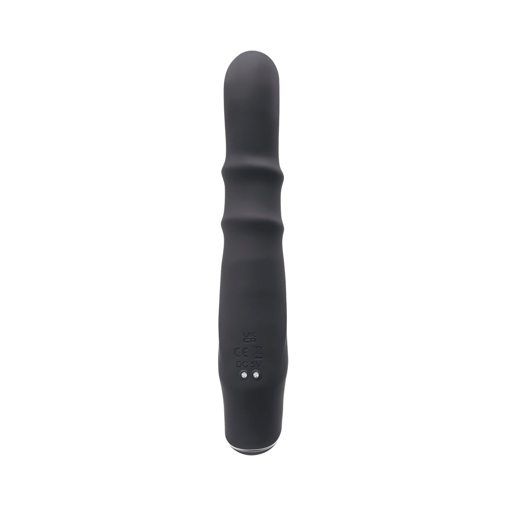 Evolved Ringmaster Rechargeable Dual Stim Vibe Silicone Black - Fantasies Boutique