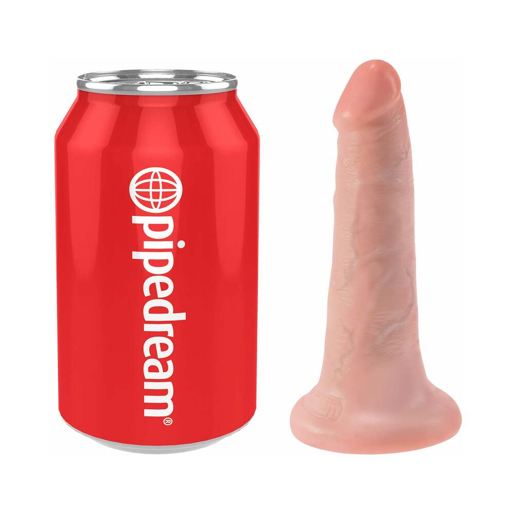 King Cock 5 in. Cock Realistic Dildo With Suction Cup Beige - Fantasies Boutique