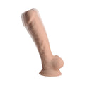 Curve Toys FLESHSTIXXX Rechargeable 8 in. Posable Vibrating Dildo with Balls & Suction Cup Beige - Fantasies Boutique