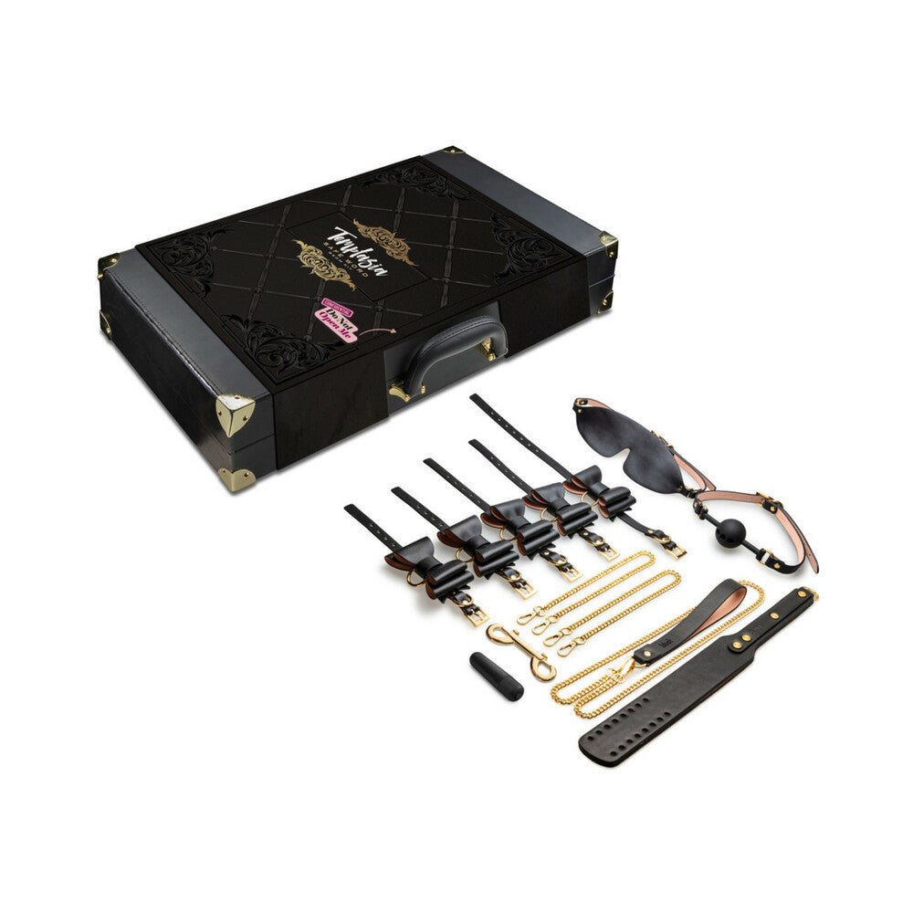 Temptasia Safe Word 10-Piece Bondage Kit with Suitcase Black - Fantasies Boutique