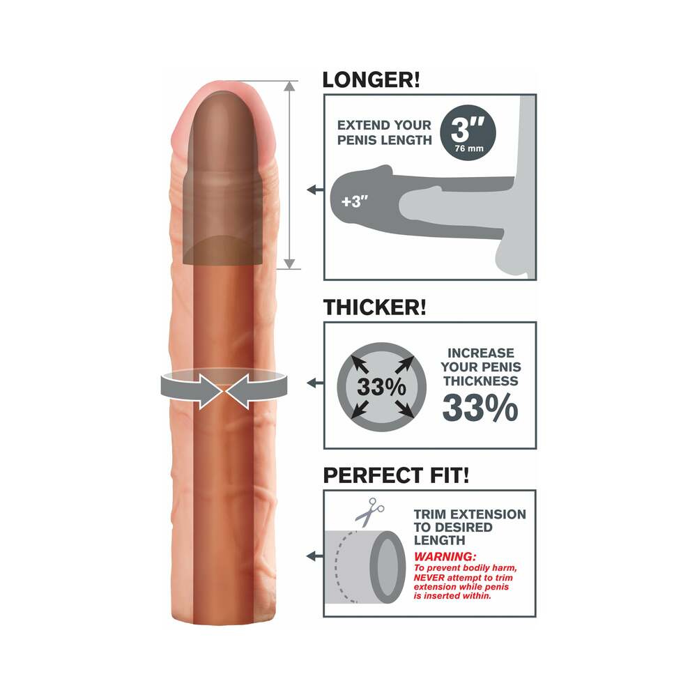 Fantasy X-tensions Perfect 3 in. Extension Beige - Fantasies Boutique