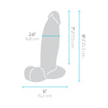 b-Vibe Slipskin Realistic Silicone Dildo 8 in. Girthy Cream
