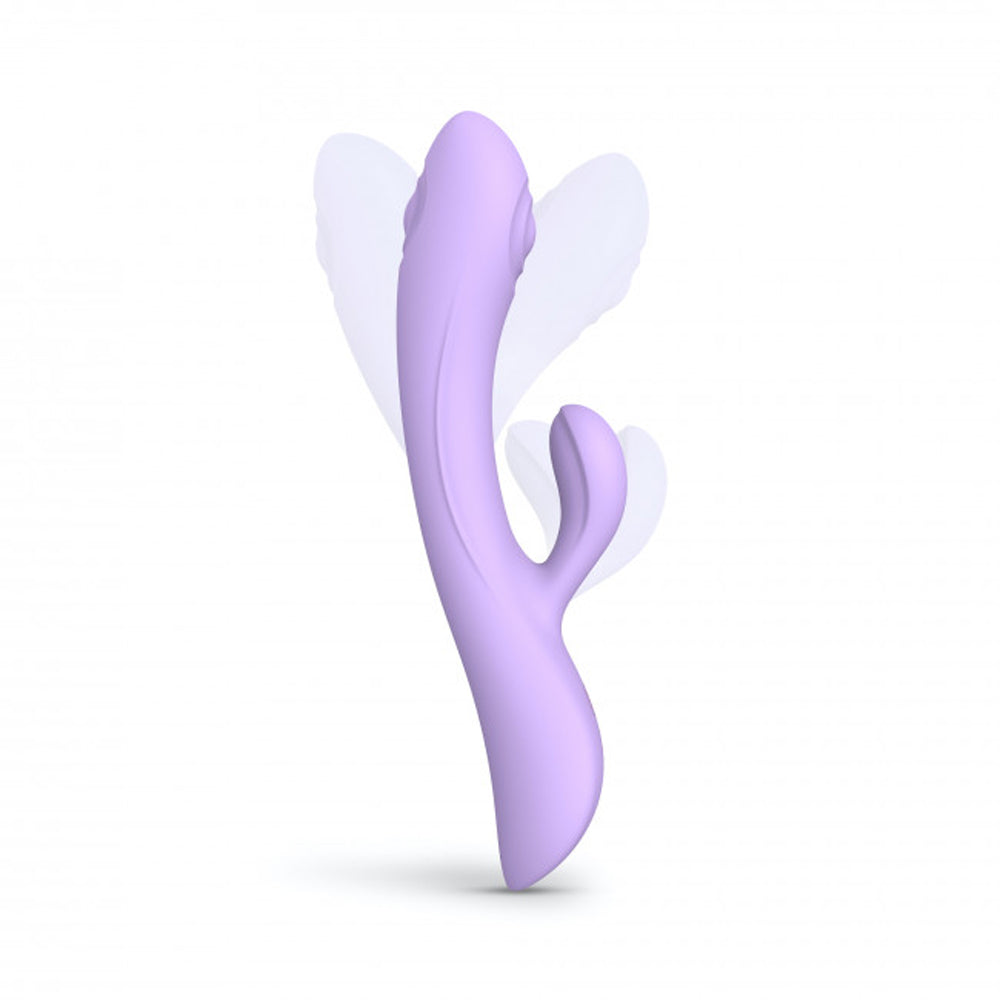 Love to Love Bunny & Clyde Rechargeable Tapping Rabbit Silicone Vibrator Viva Mauve - Fantasies Boutique