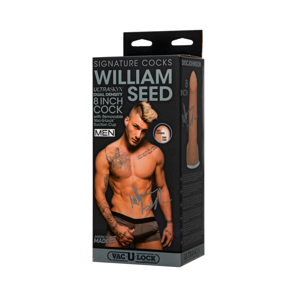 Signature Cocks - William Seed - 8in ULTRASKYN Cock w/Removable Vac-U-Lock Suction Cup Vanilla - Fantasies Boutique