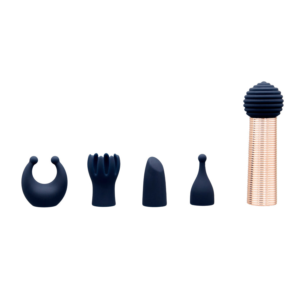 Pillow Talk Secrets Desires 6-Piece Silicone Mini Massager Set Navy - Fantasies Boutique