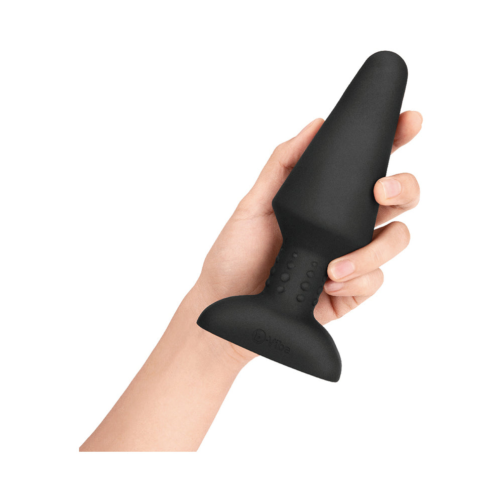 b-Vibe Rimming XL Rotating and Vibrating Remote Control Plug Black - Fantasies Boutique