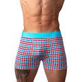 Male Power So Cumfy Gingham Boxer Brief Turquoise XL