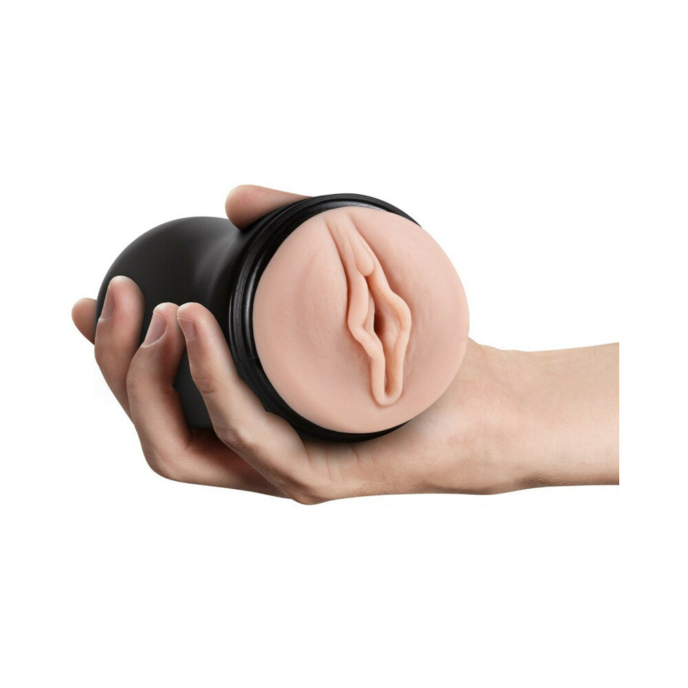M for Men Soft + Wet Pussy with Pleasure Orbs Self-Lubricating Vagina Stroker Beige