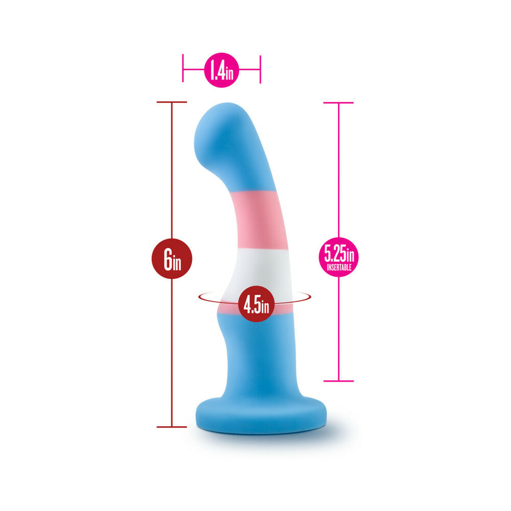 Avant Pride P2 True Blue 6 in. Silicone Dildo - Fantasies Boutique