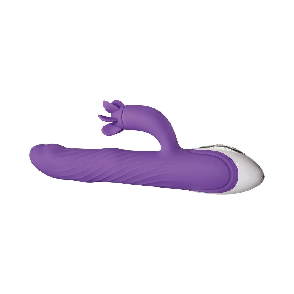 Evolved Tilt-O-Whirl Dual Stimulation Vibrator With Spinning Clit Stimulator Purple - Fantasies Boutique