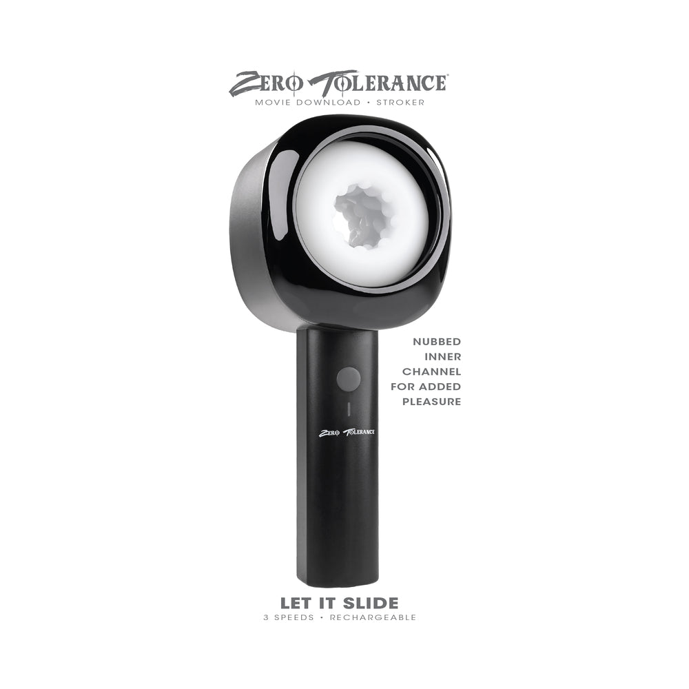 Zero Tolerance Let It Slide Rechargeable Stroker Black - Fantasies Boutique