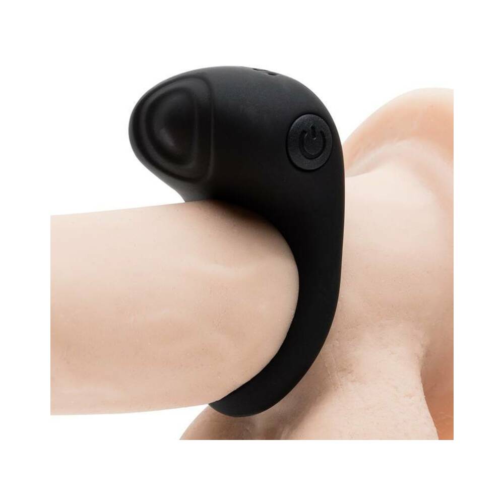 Fifty Shades of Grey Sensation Rechargeable Silicone Vibrating Love Ring Black - Fantasies Boutique