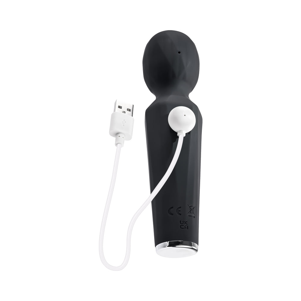 Evolved Rainbow Sucker Light-Up Rechargeable Dual-Function Silicone Suction Wand Vibrator Black - Fantasies Boutique