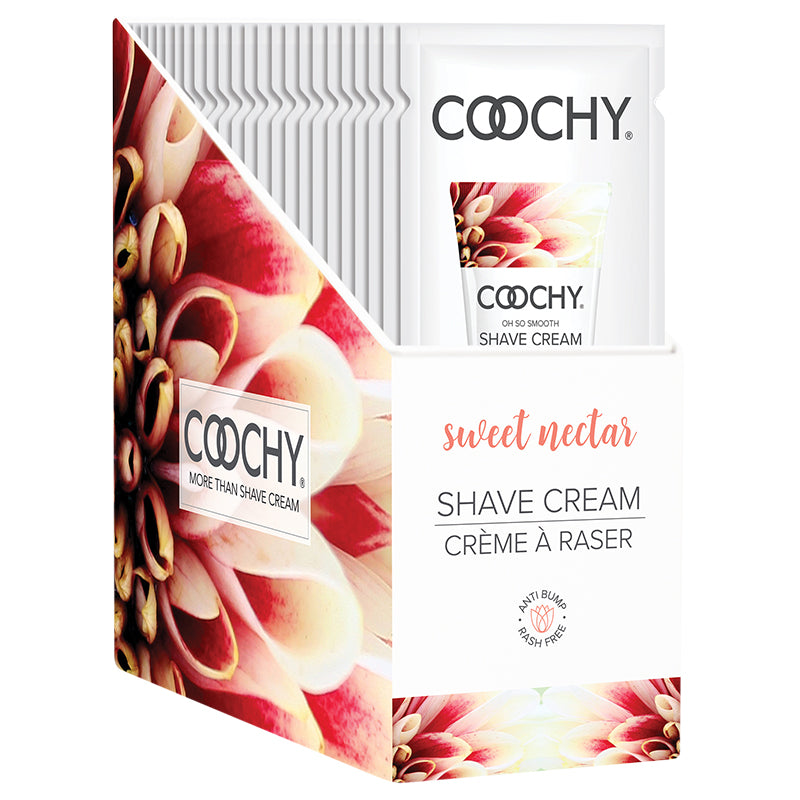 Coochy Shave Cream Sweet Nectar 24pc Foil Display - Fantasies Boutique