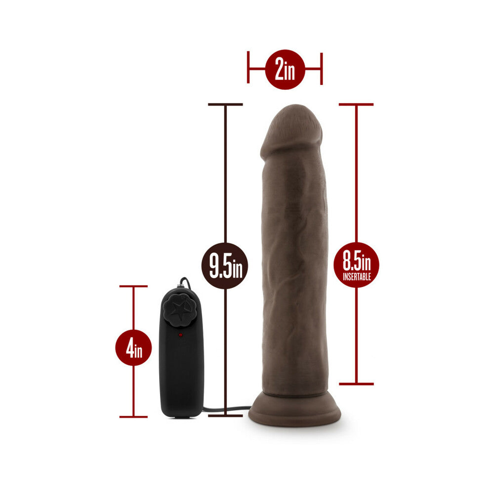 Dr. Skin Dr. Throb Realistic 9.5 in. Vibrating Dildo Brown - Fantasies Boutique