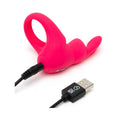 Happy Rabbit Rechargeable Silicone Cockring With Ears Pink - Fantasies Boutique
