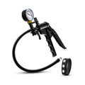 Blush Performance Gauge Pump Pistol with Silicone Tubing & Silicone Cock Strap Black - Fantasies Boutique