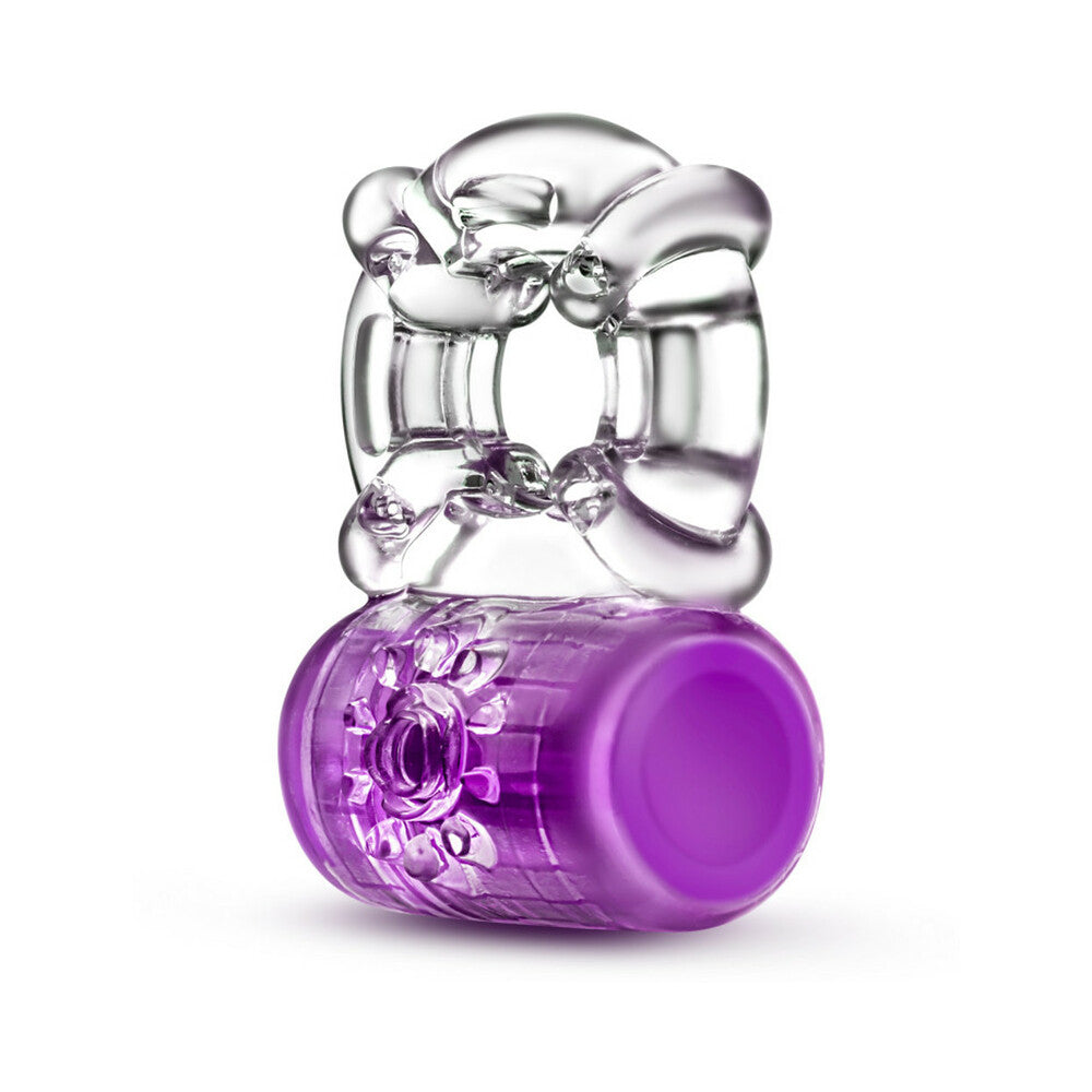 Blush Play with Me Pleaser Rechargeable Vibrating C-Ring Purple - Fantasies Boutique