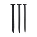 Ouch! Urethral Sounding Textured Silicone Screw Plug Set Black 9 mm / 13 mm / 16.5 mm