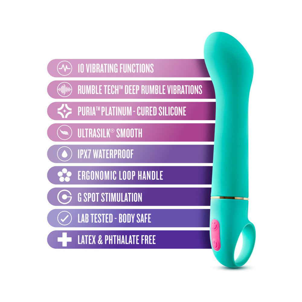 Aria Flirty AF Silicone G-Spot Vibrator Teal - Fantasies Boutique