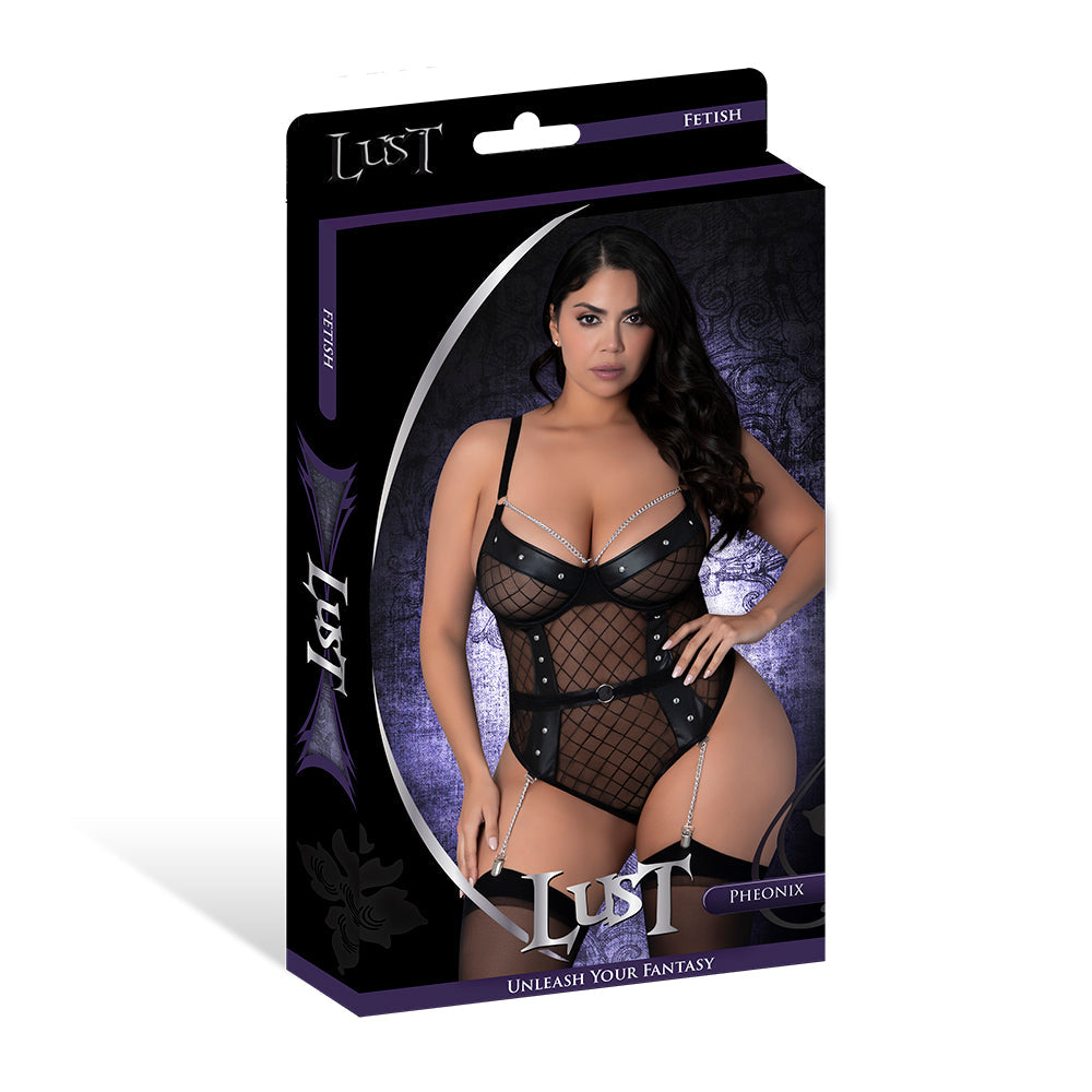 Lust Fetish Double Crossed Phoenix Black Queen Size