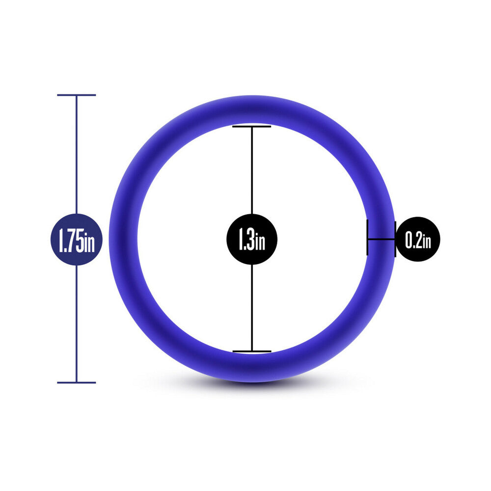 Blush Performance VS1 Pure Premium Silicone Cockrings 3-Pack Medium Indigo - Fantasies Boutique