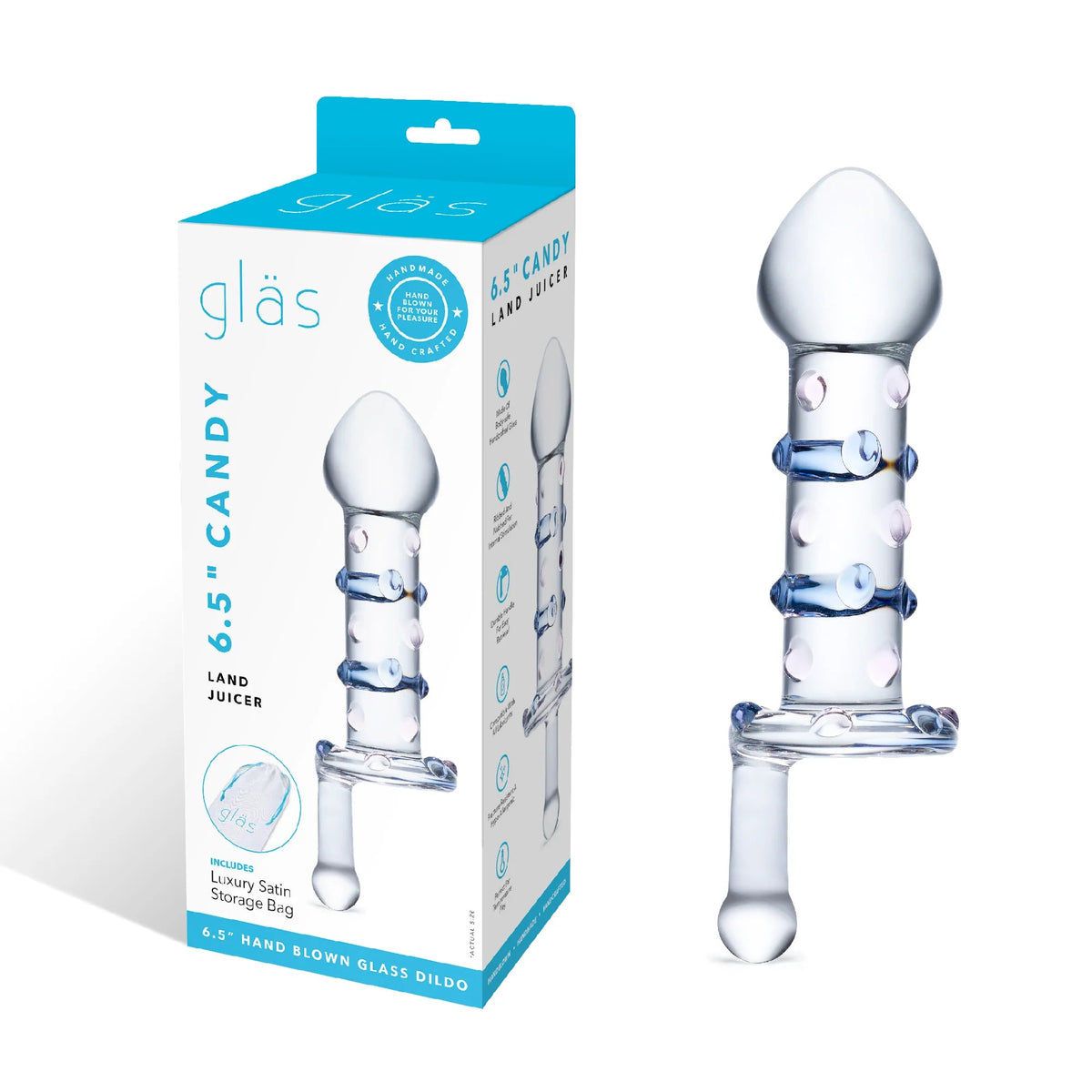 Glas 6.5 in. Candy Land Juicer Rotating Dildo - Fantasies Boutique
