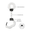 Ouch! Beginner's Furry Handcuffs With Quick-Release White - Fantasies Boutique