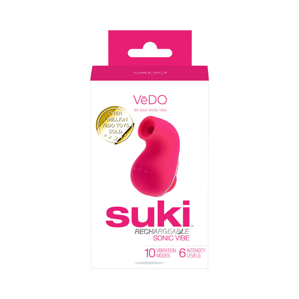 Suki Sonic Suction Rechargeable Vibrator Foxy Pink - Fantasies Boutique